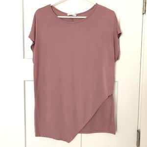 Promesa Women’s Asymmetrical Mauve Top Size Small